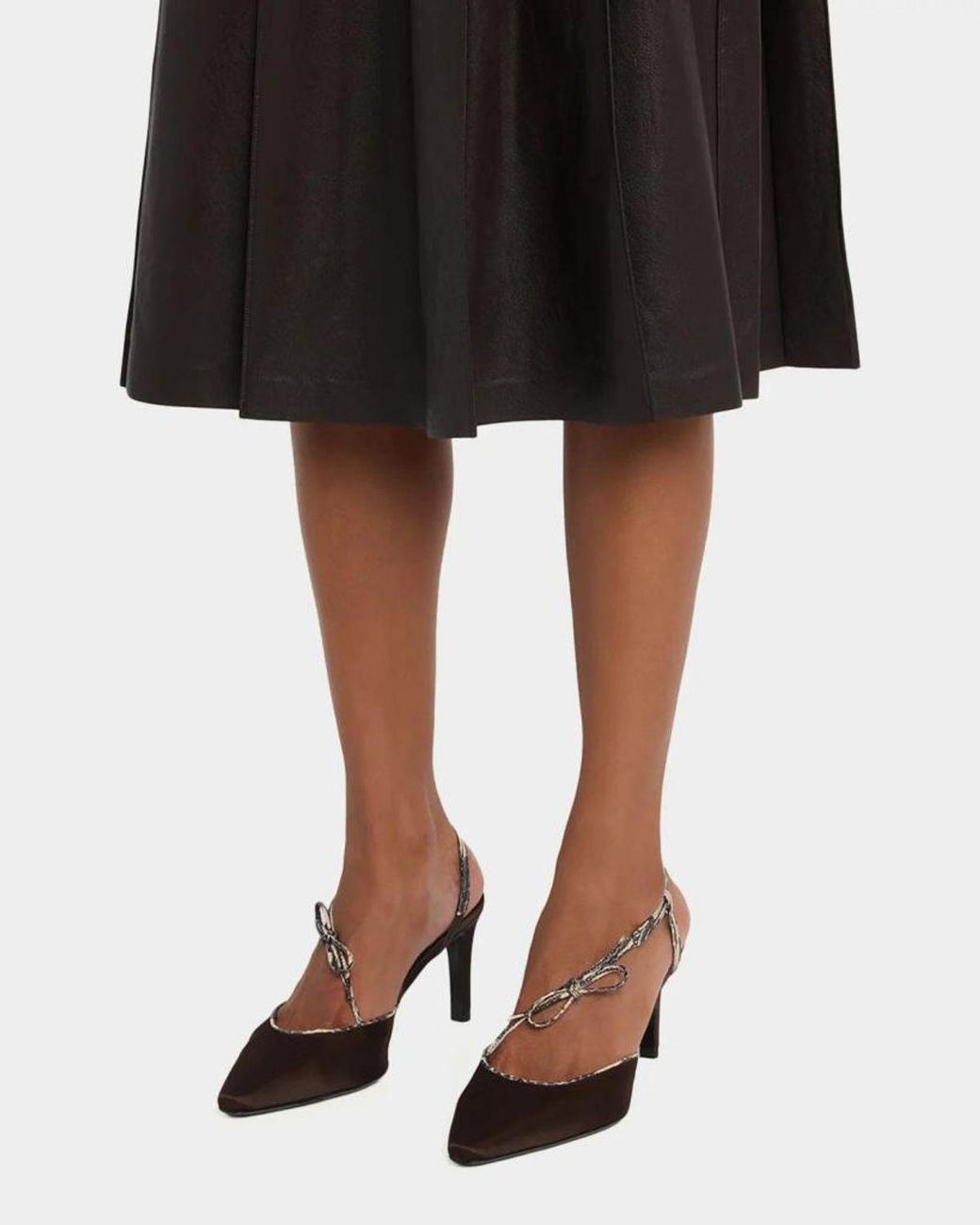 Staud White Inez Slingback Pumps