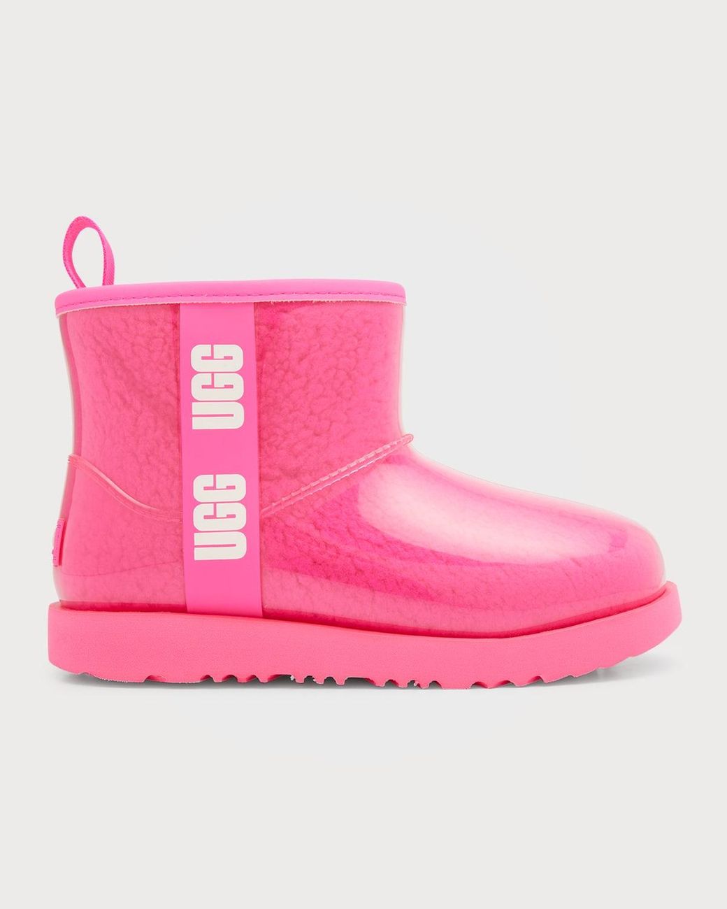 UGG Girl s Classic Mini Logo See through Waterproof Boots