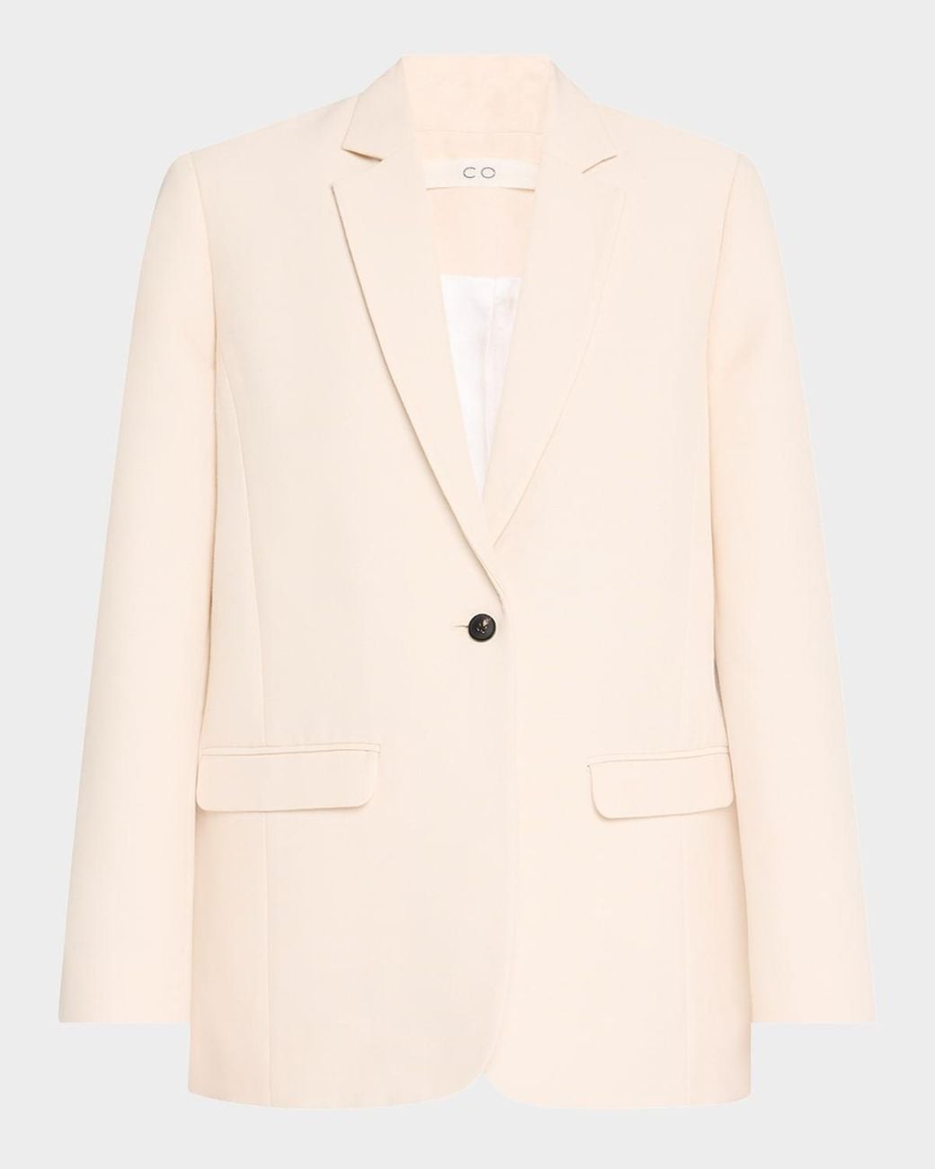 Co Boxy Single Breasted Blazer In Natural Lyst co-boxy-single-breasted-blazer-in-natural-lyst