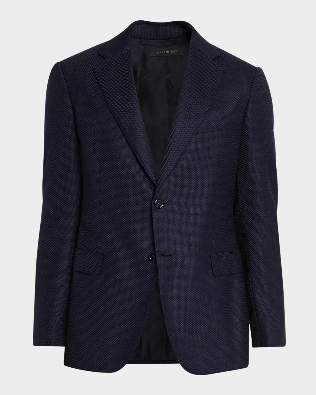 Brioni Blue Apos;S Wool Hopsack Single-Breasted Blazer for men