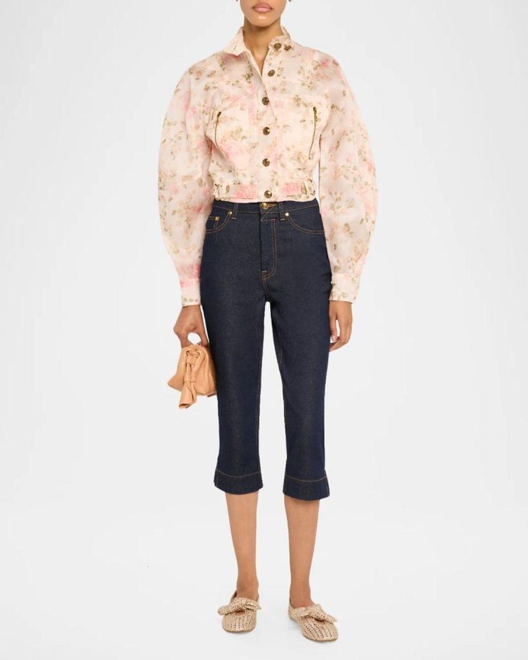 Zimmermann Natural Clash Biker Jacket
