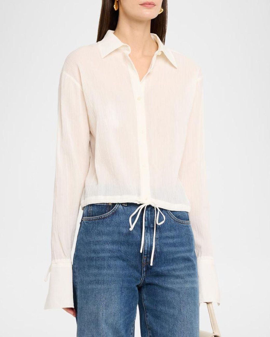 Totême  White Drawstring Shirt