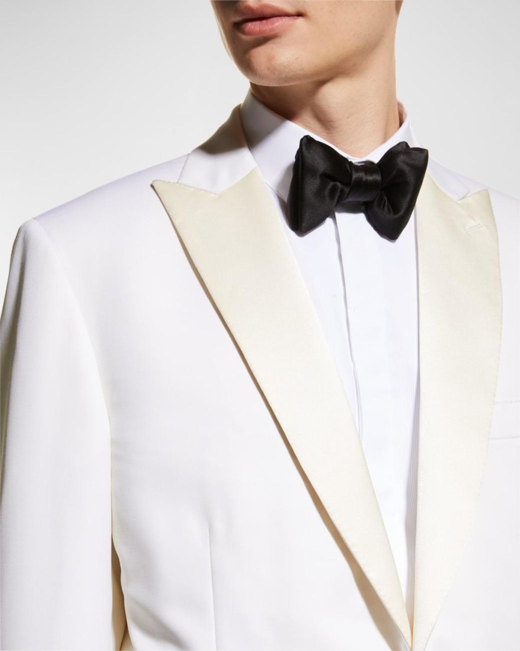 Brioni White Apos;S Solid Wool Dinner Jacket for men