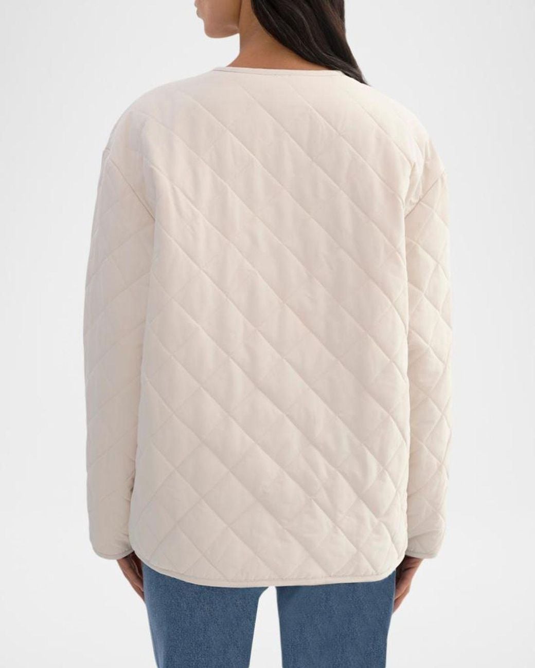 Lamarque Natural Hera Quilted Collarless Jacket
