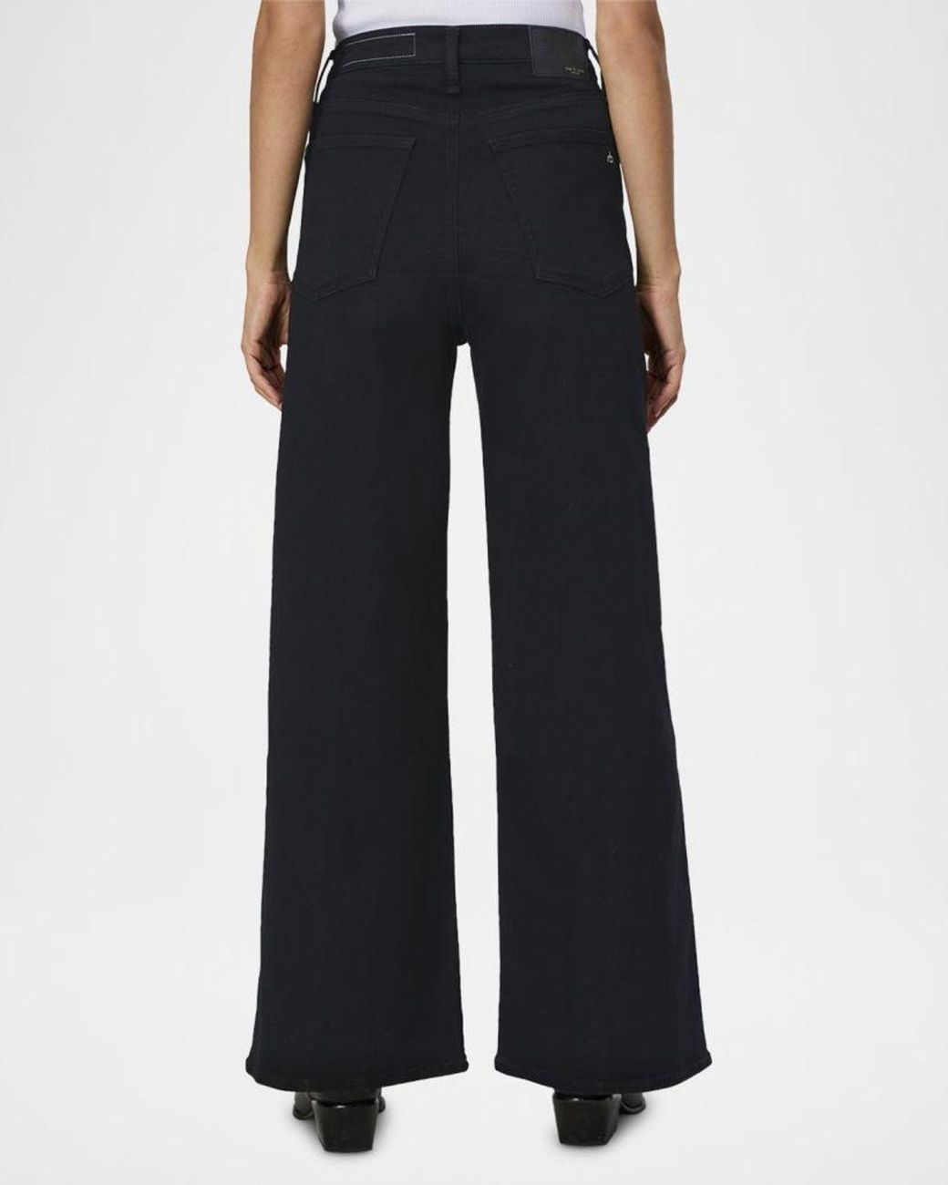 Rag & Bone Black Flexi Sofie High-Rise Ankle Jeans