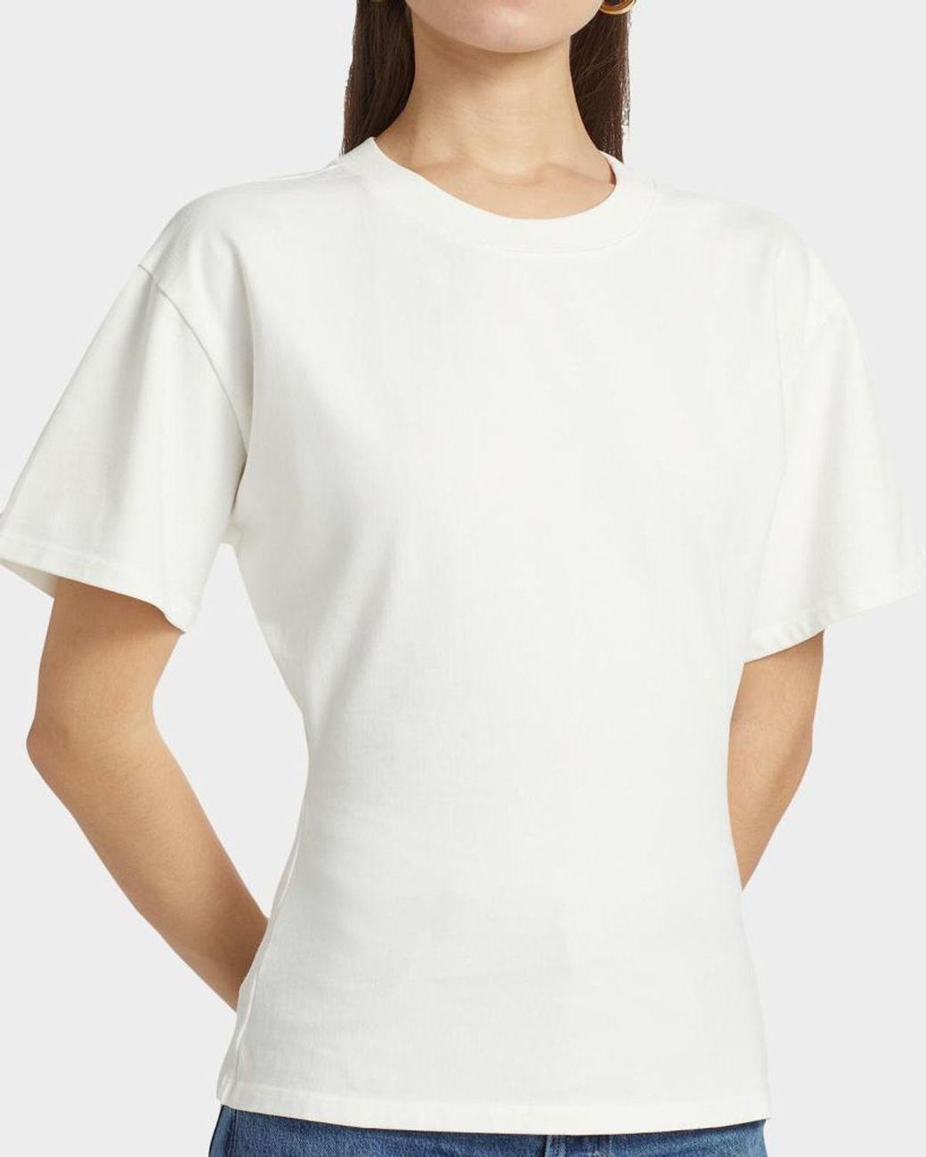 EB DENIM White Eero Cotton Tee