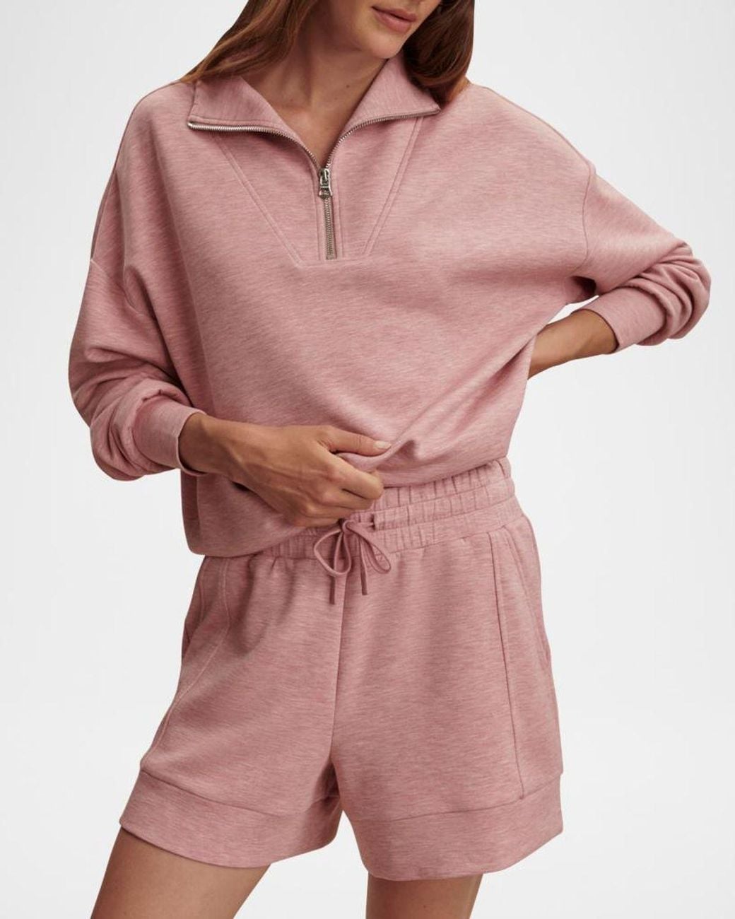 Varley Pink Atrium Drawstring Shorts