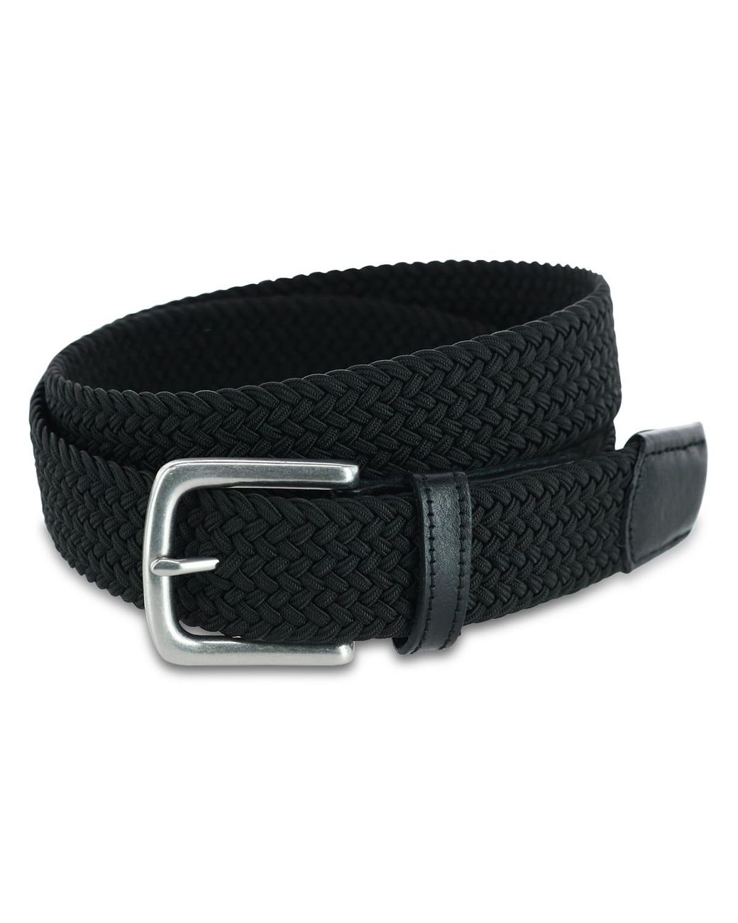 Trafalgar Riverside Woven Rayon Leather Belt in Black for Men Lyst