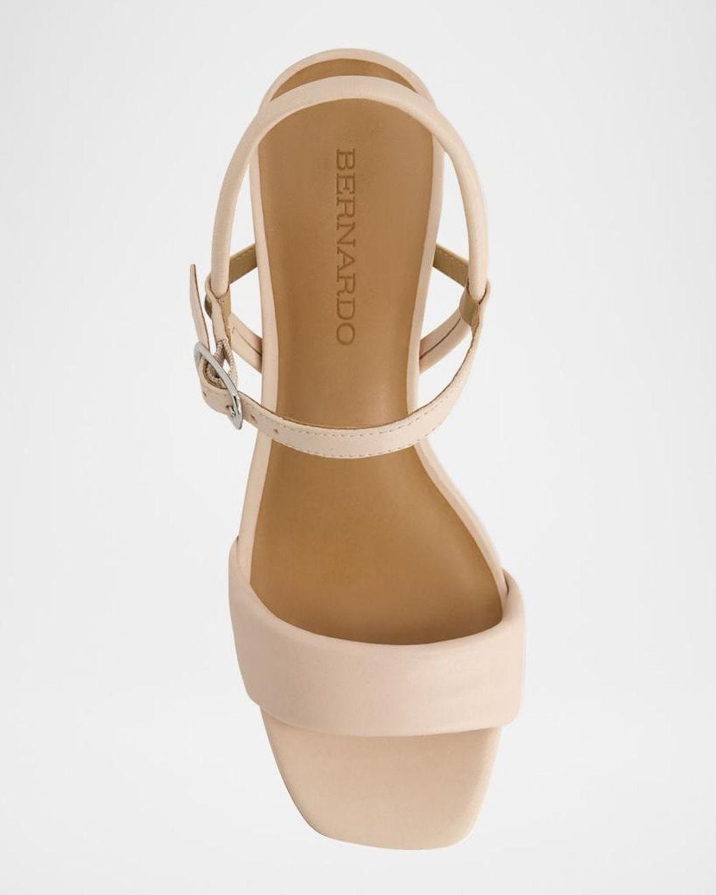 Bernardo Natural Canto Leather Platform Sandals