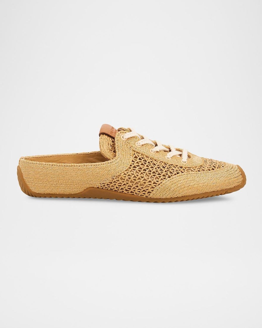Rag & Bone White Retro Runner Raffia Sneaker Mules