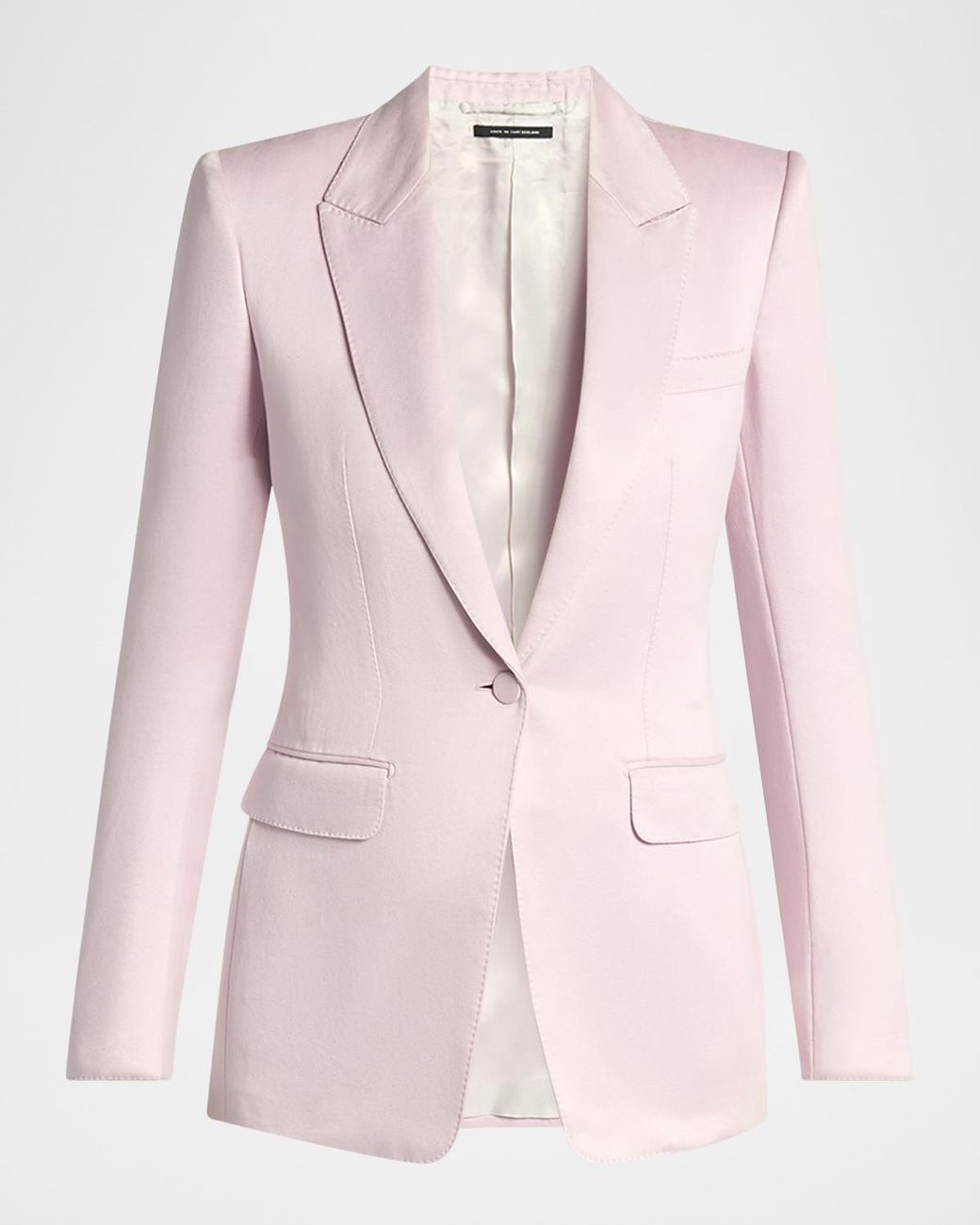 Tom Ford Pink Single-Breasted Silk Blazer Jacket