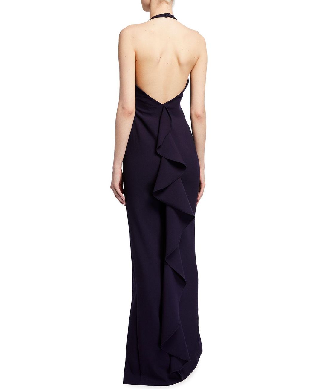 backless halter gown