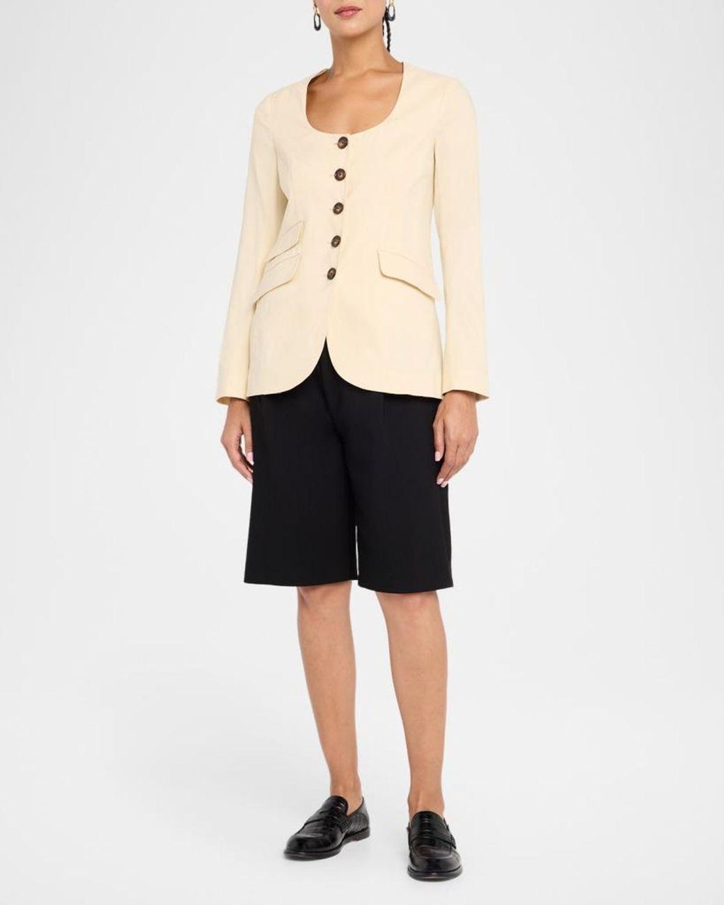 Rag & Bone Natural Roslyn Linen Blazer