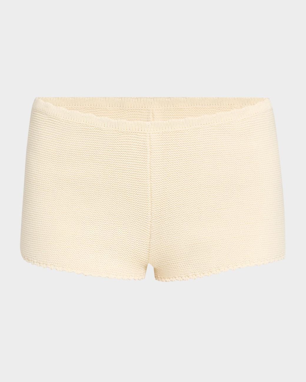 Solid & Striped Natural The Celeste Knit Micro Shorts