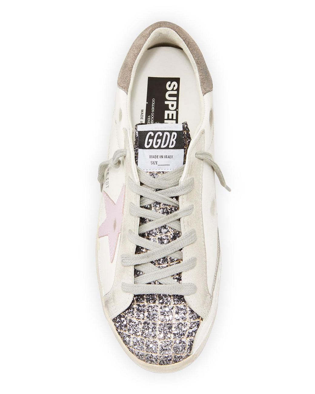 golden goose superstar mixed platform sneakers