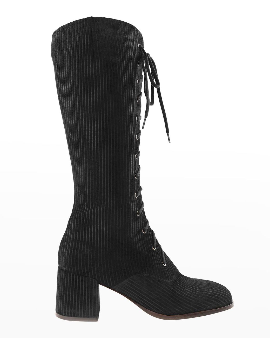 chie mihara low heel lace up boots