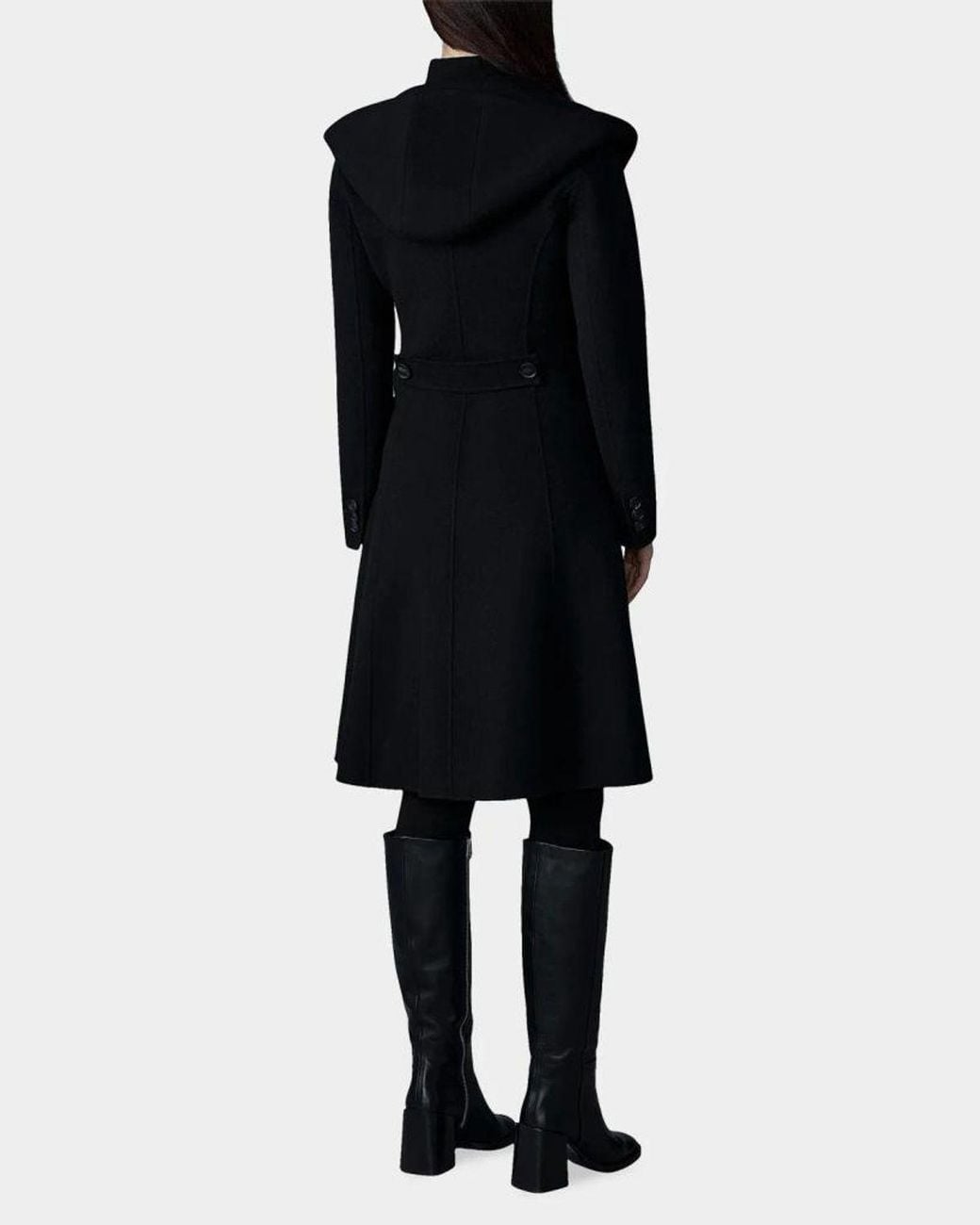 Mackage Black Gloria Wool Removable Bib Coat