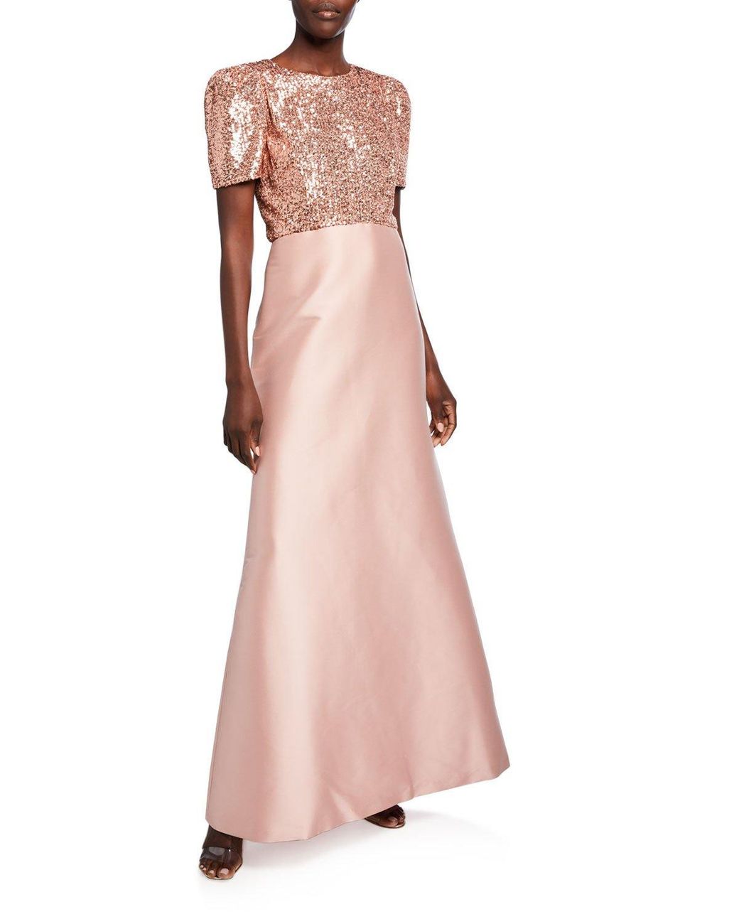 Sachin &amp; Babi Synthetic Margot Sequin Bodice Shortsleeve