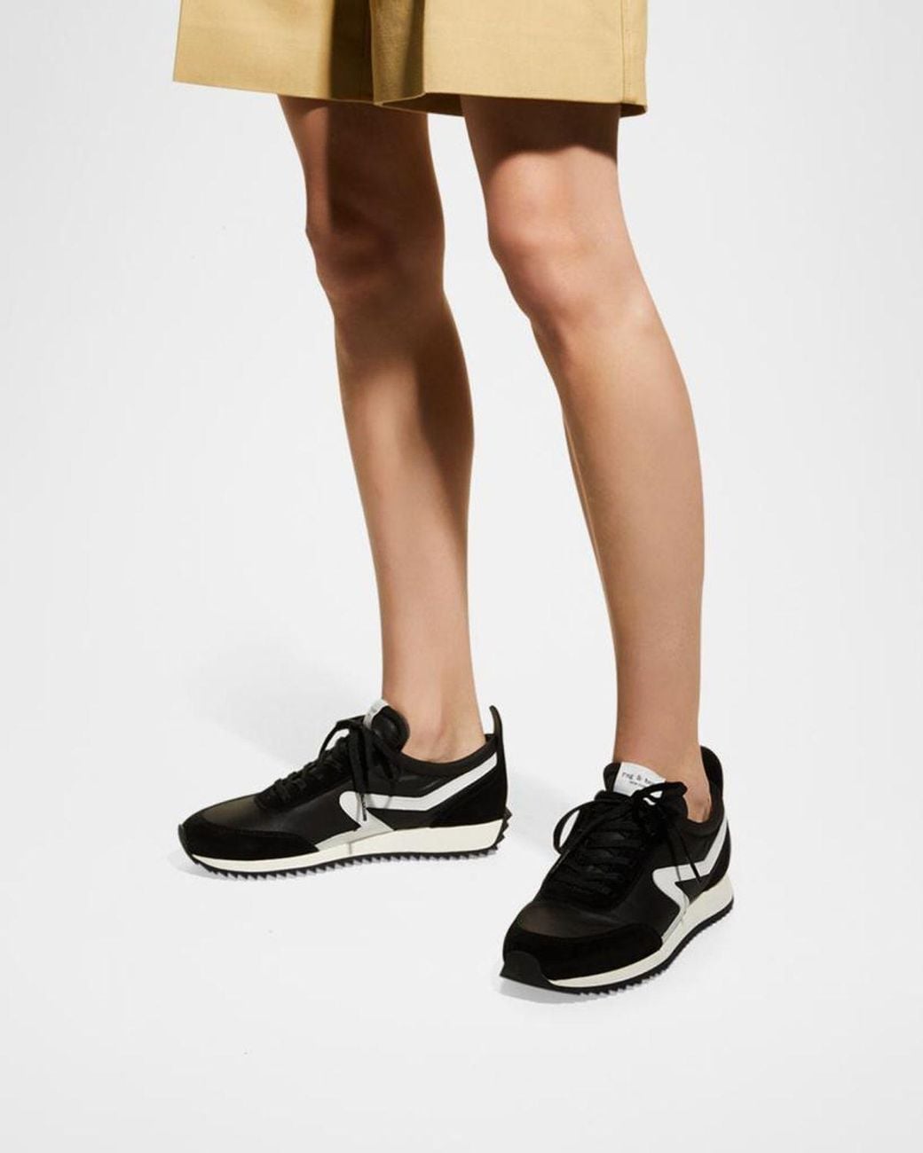 Rag & Bone Black Retro Recycled Runner Sneakers
