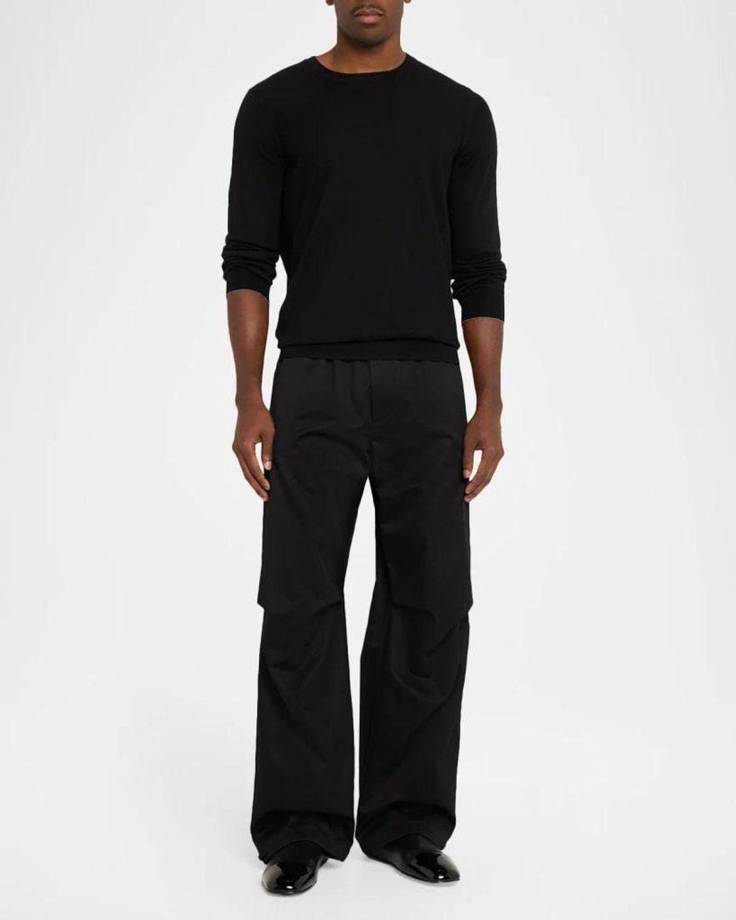 Lanvin Black Apos;S Leather Cap-Toe Loafers for men