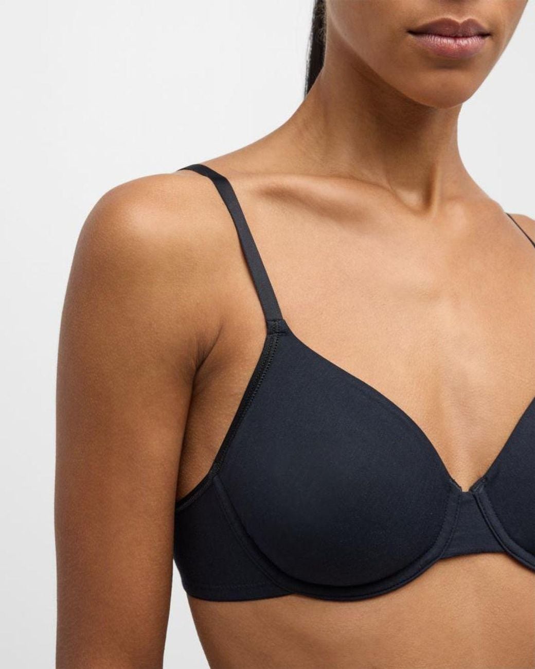 Hanro Blue Cotton Sensation Underwire Bra