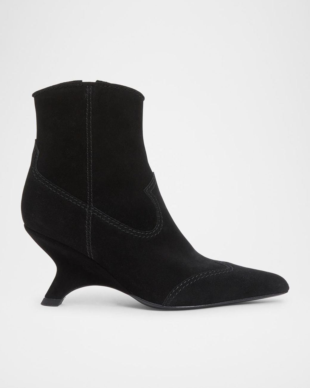 Jonathan Simkhai Black Shadow Suede Western Booties