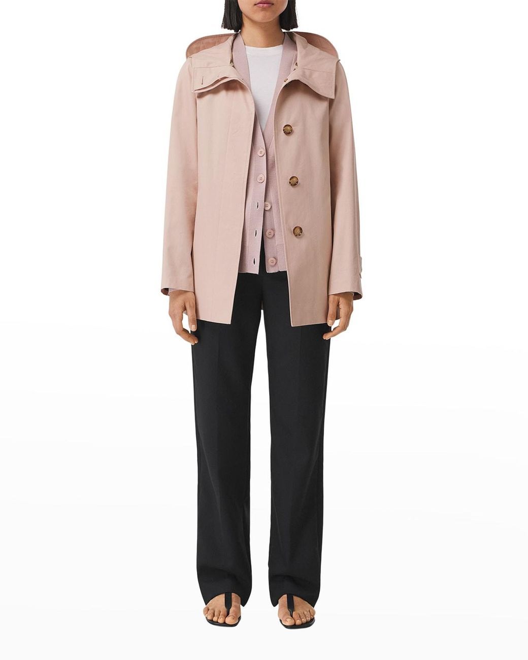 Burberry Ryme Belted Raincoat in Pink | Lyst