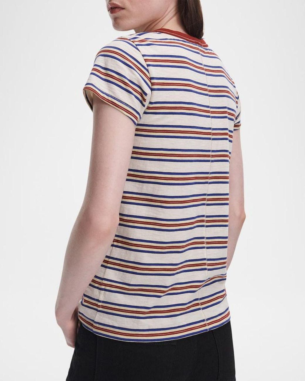 Rag & Bone Multicolor The Slub Stripe Tee