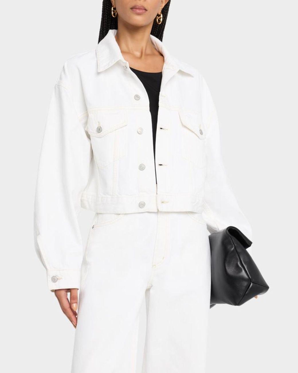 Agolde White Palmer Denim Jacket