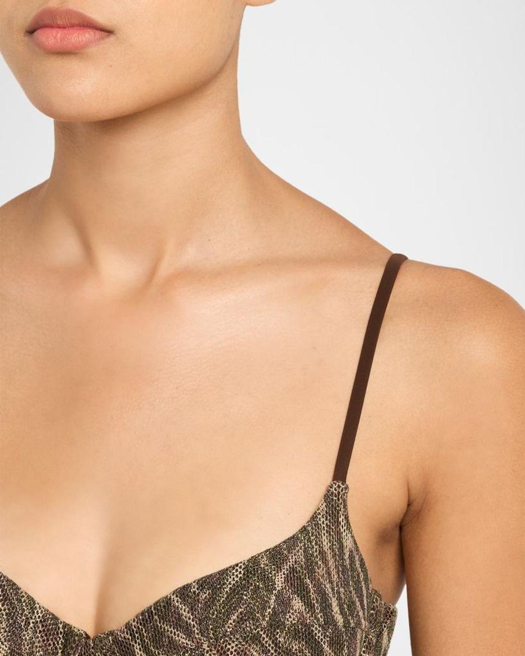 Ramy Brook Brown Printed Mona Bikini Top