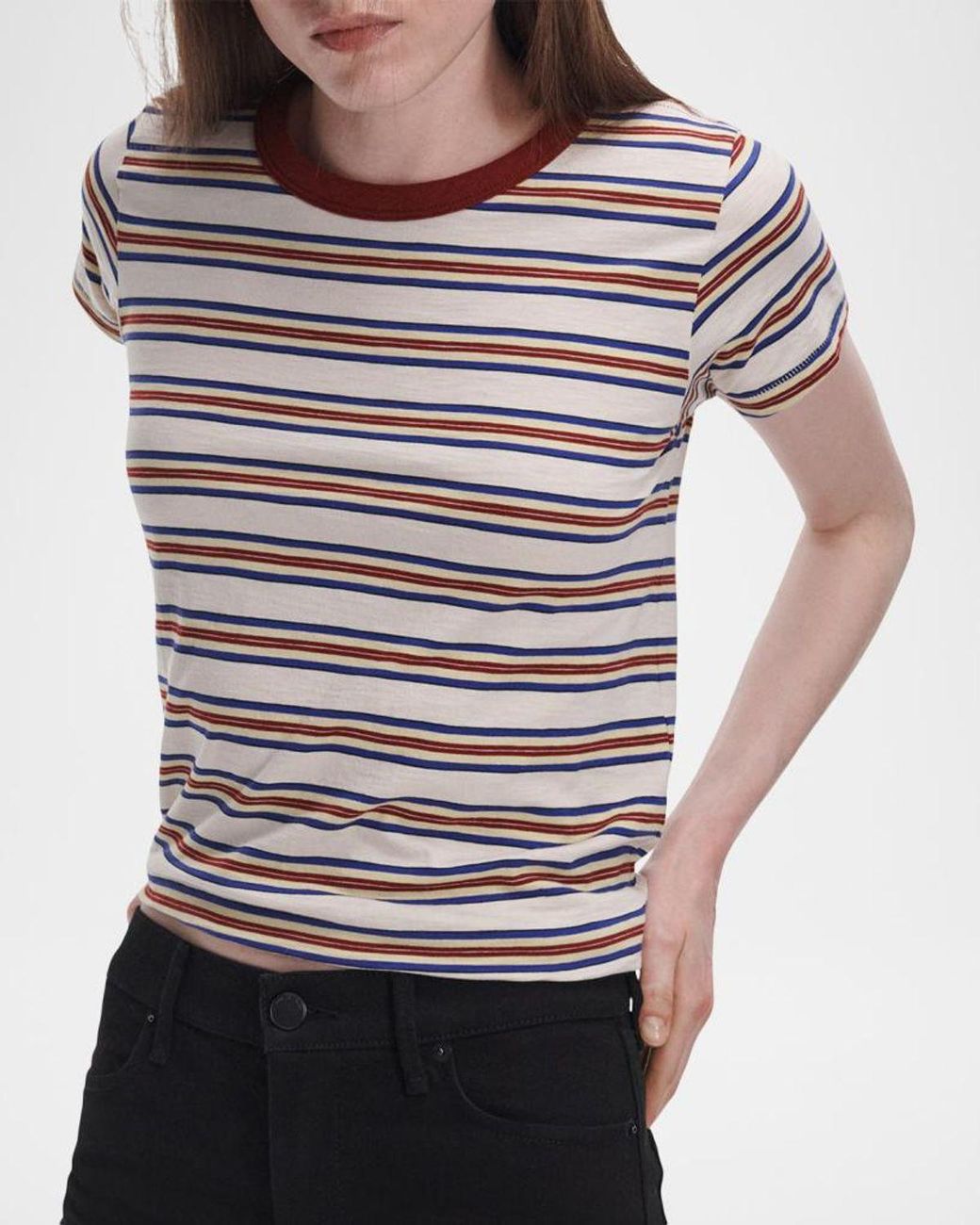 Rag & Bone Multicolor The Slub Stripe Tee