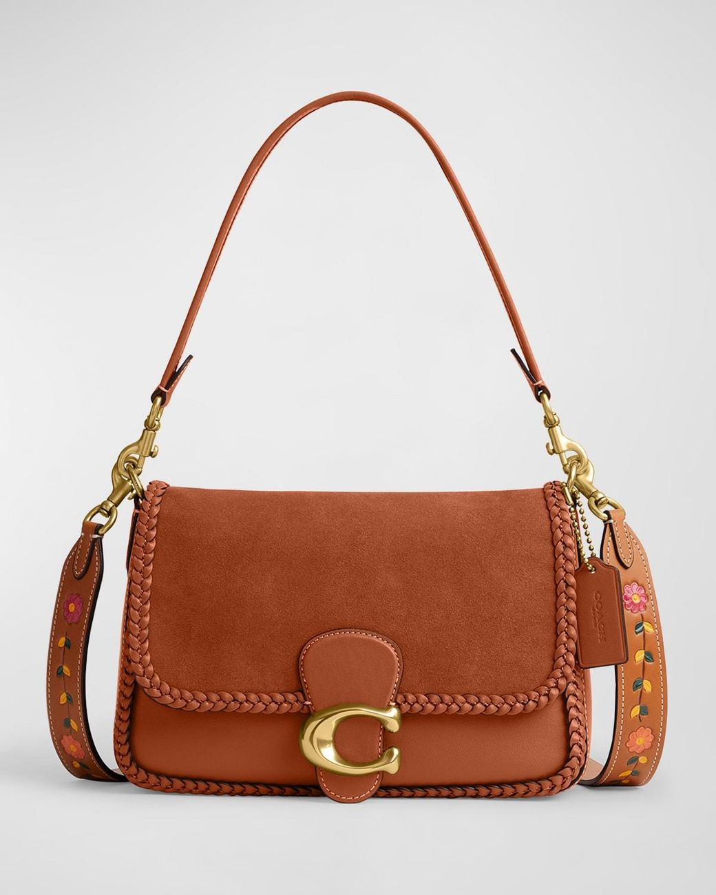 COACH Soft Tabby Shoulder Bag With Braid in Brown Lyst