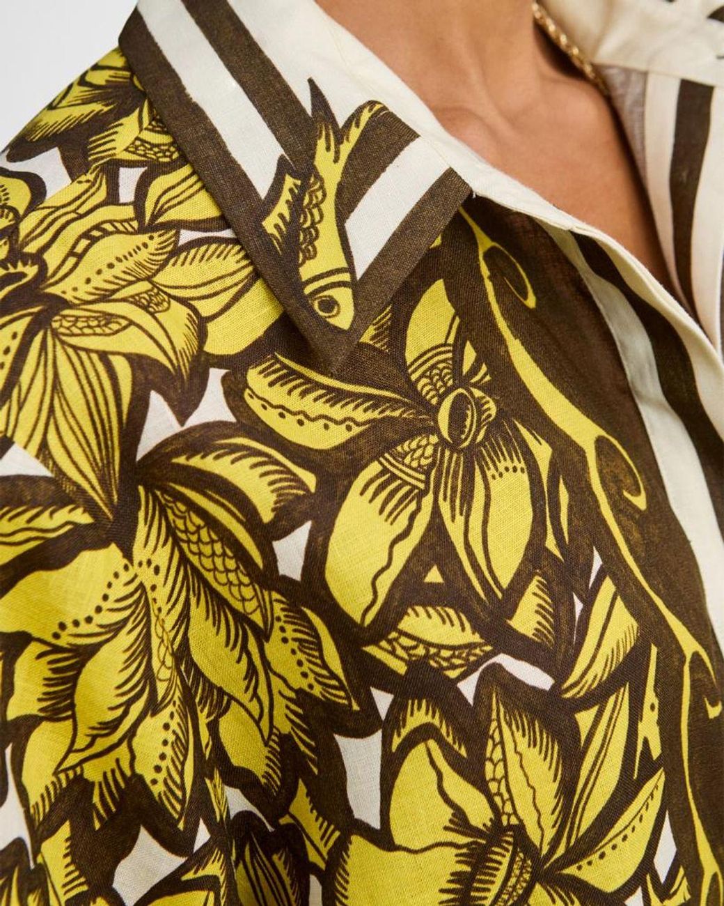 ALÉMAIS Yellow Mona Button-Front Shirt