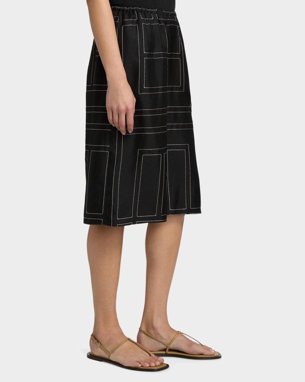 Totême Black Monogram Silk Culottes