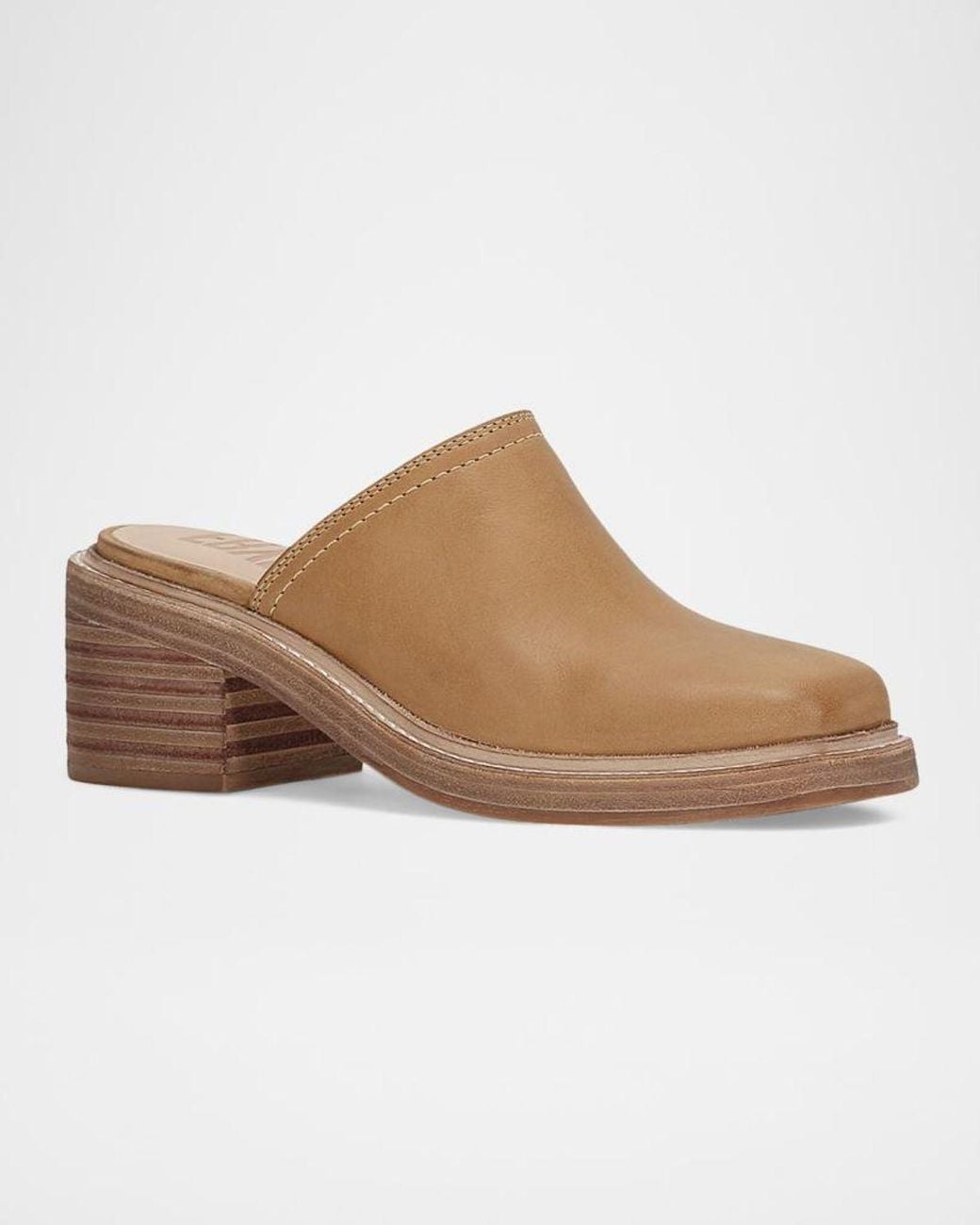 Frye Brown 65Mm Kate Oiled Leather Mules
