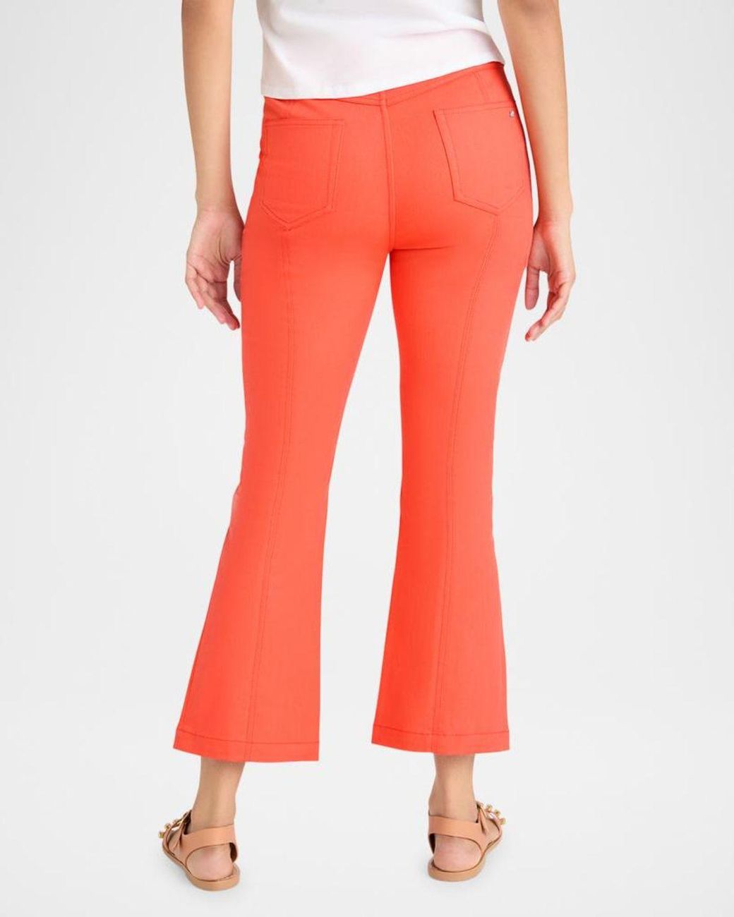 Cinq À Sept Red Wallace Cropped Button-Fly Pants