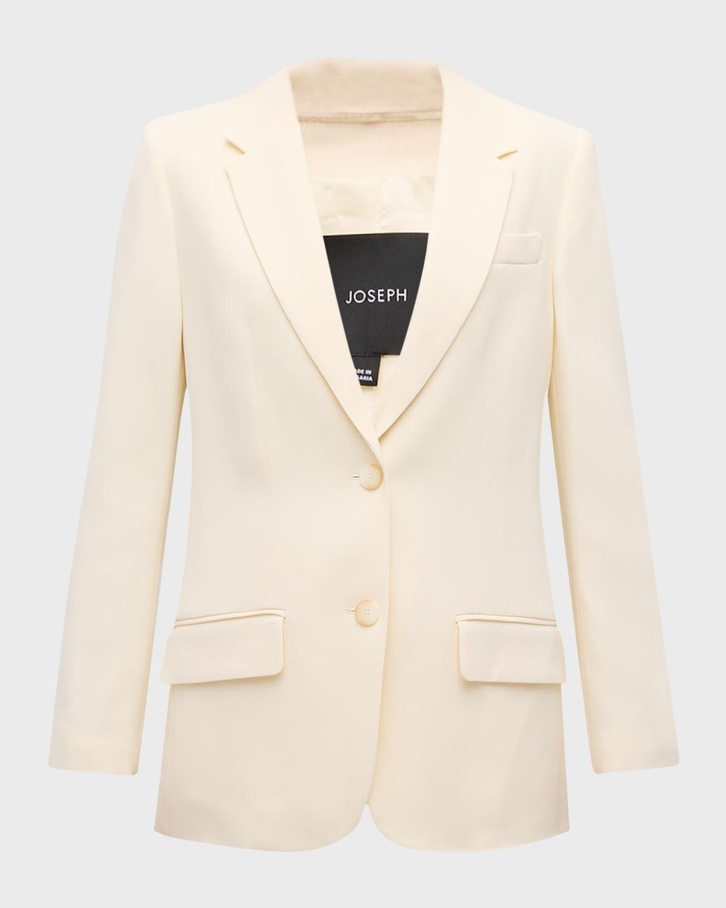 Joseph White Jackie Single-Breasted Cady Jacket