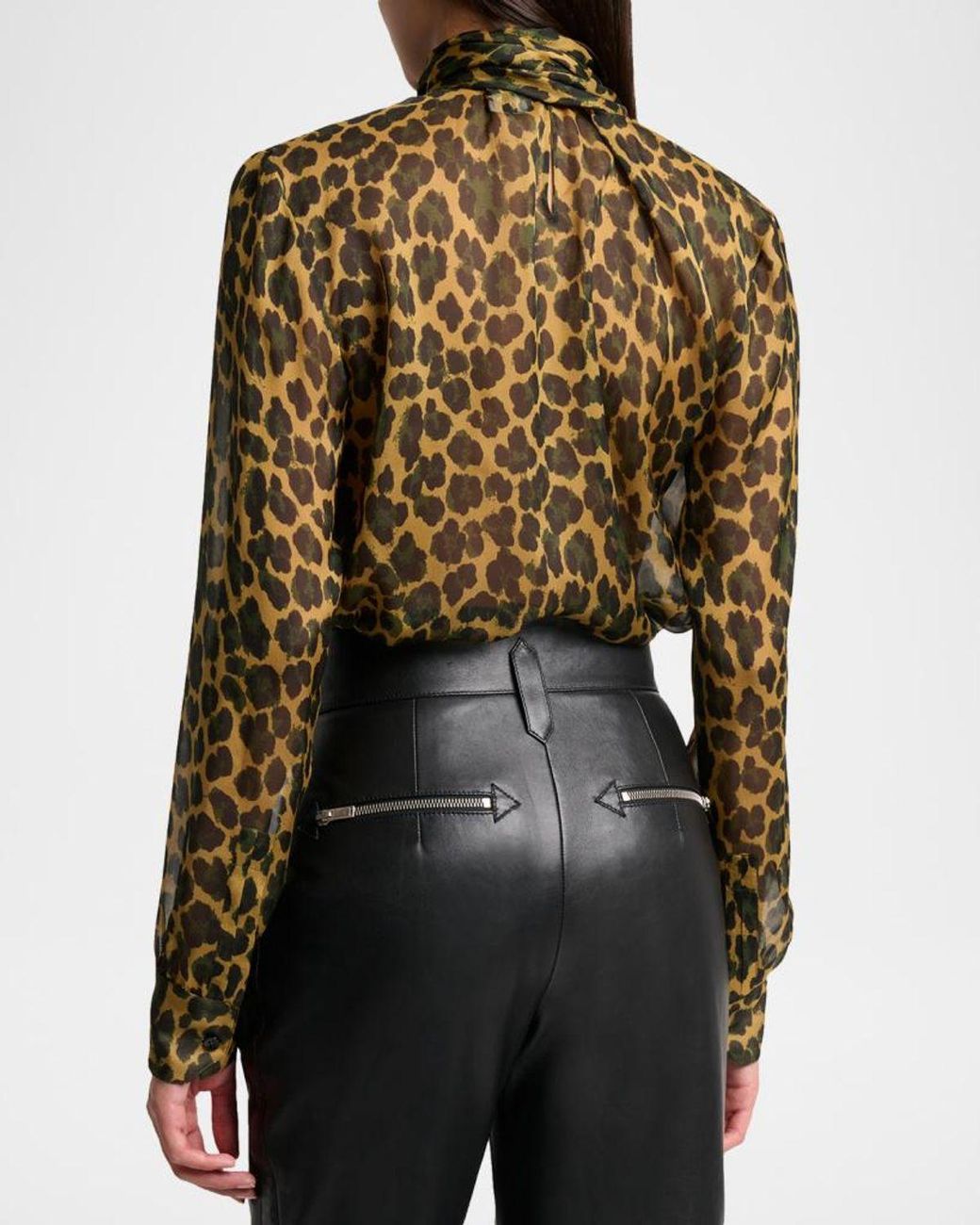 Saint Laurent Green Blouses