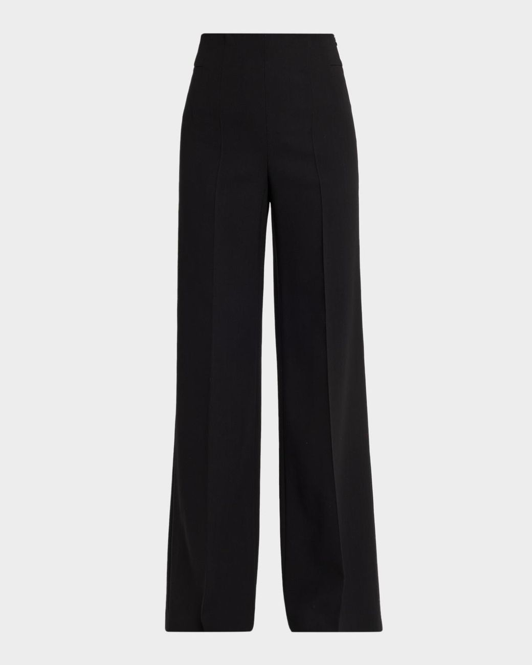 Akris Blue Double-Face Wool Bootcut Trousers