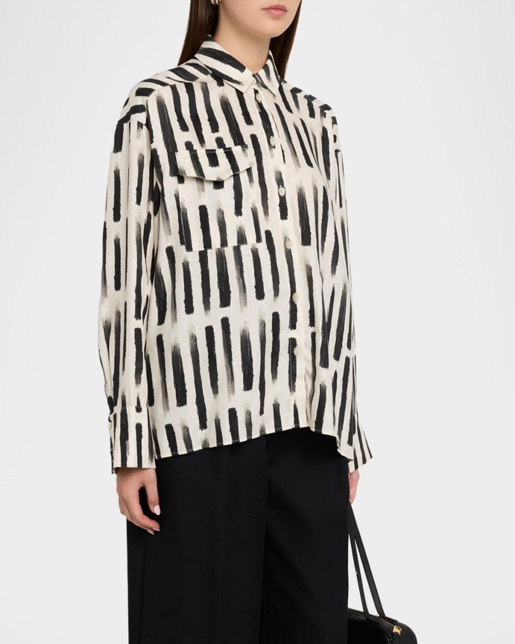 Ak Studio White Robbie Button-Front Shirt
