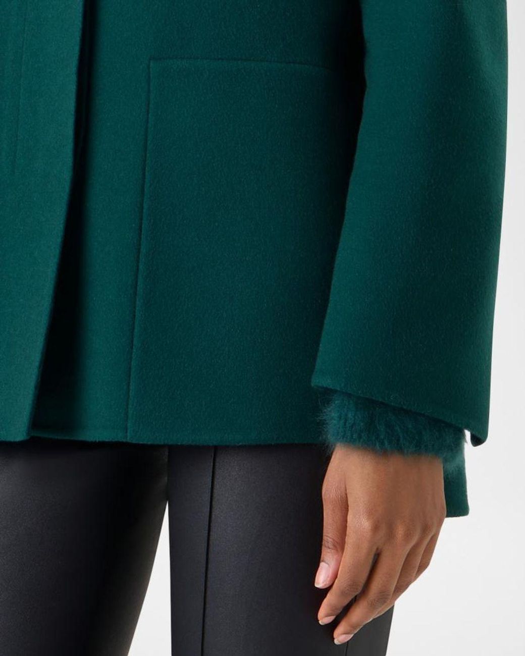 Akris Green Laars Cashmere Long Jacket