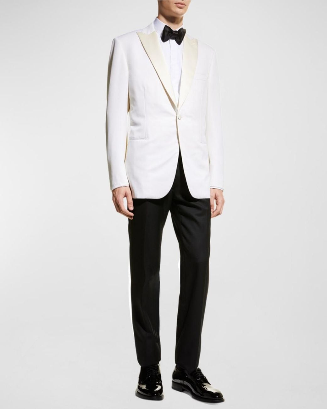 Brioni White Apos;S Solid Wool Dinner Jacket for men