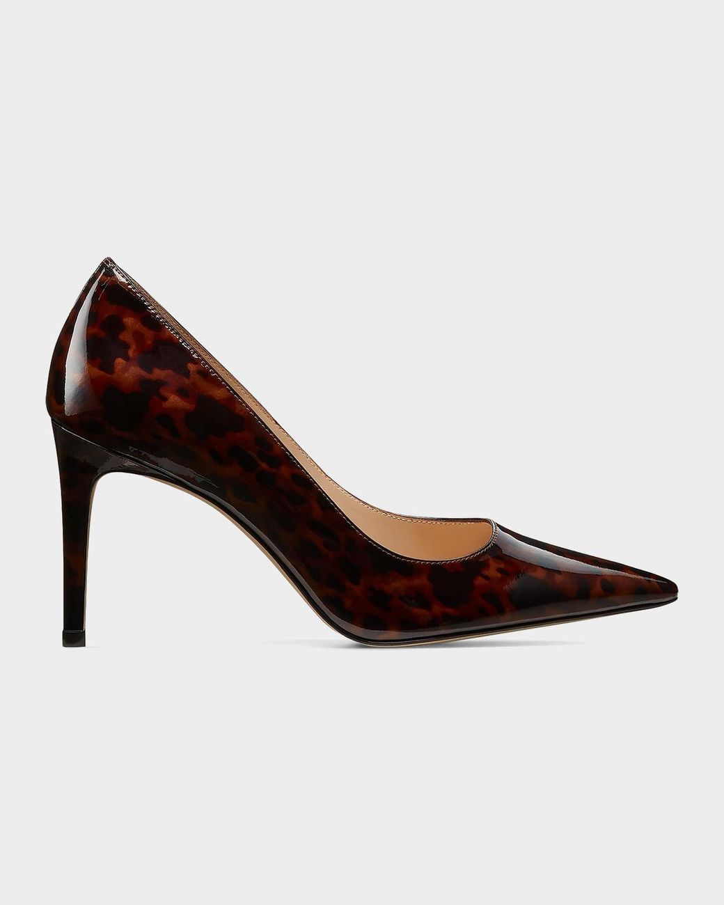 Stuart Weitzman Brown 85Mm Stuart Power Leather Pumps