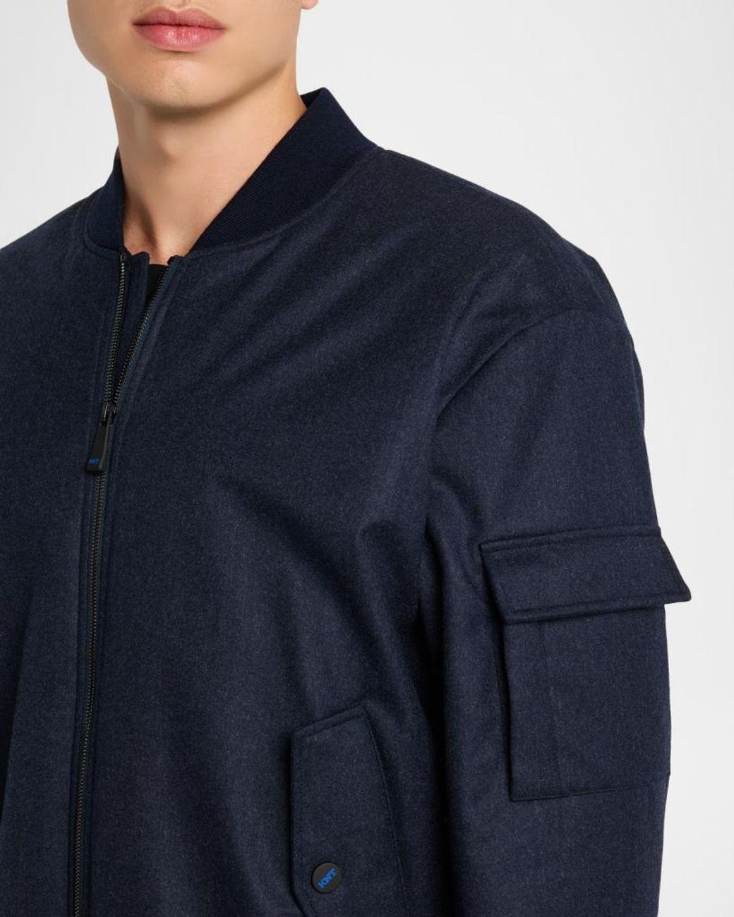 Kiton Blue Apos;S Zip-Front Bomber Jacket for men