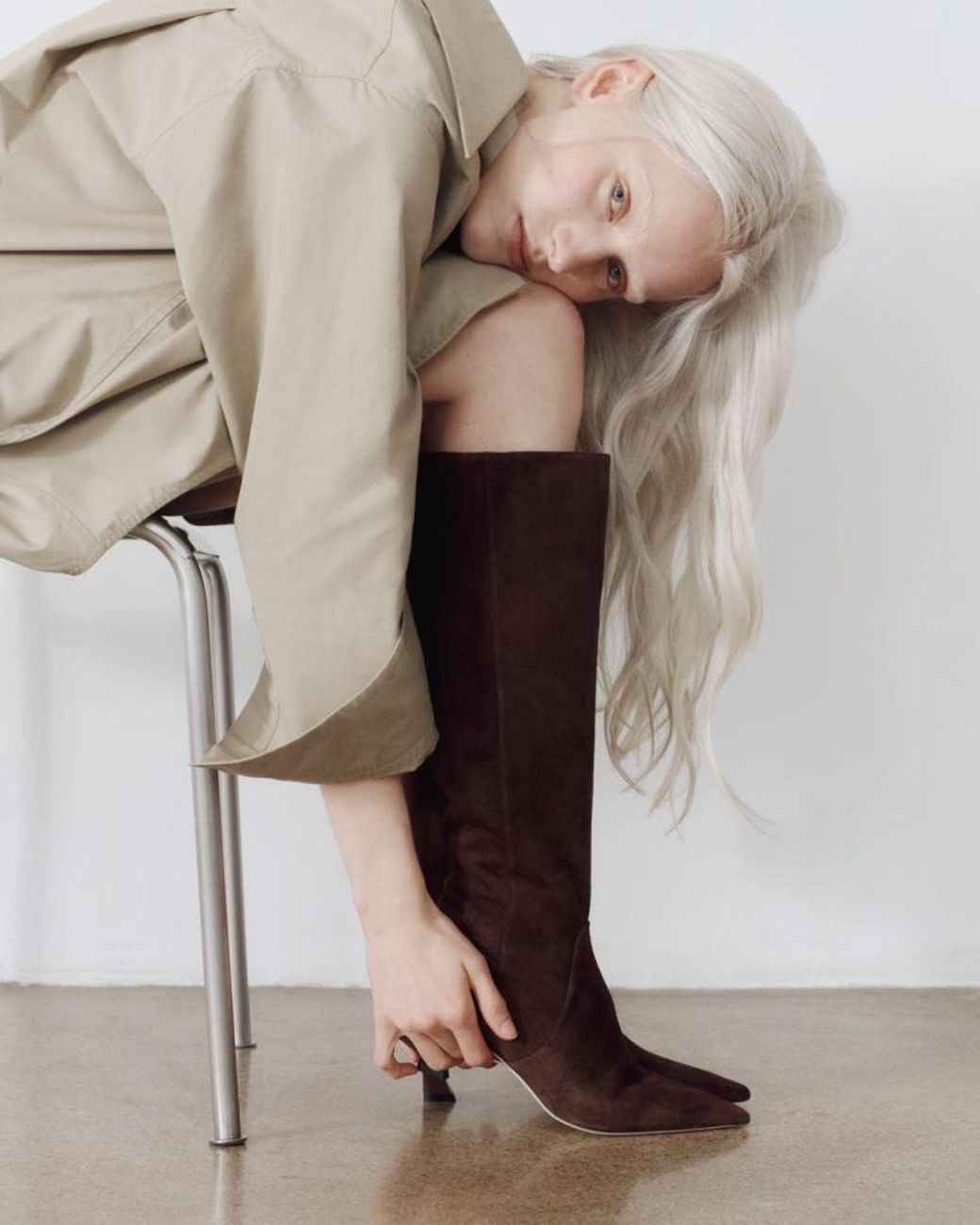 Stuart Weitzman Brown 50Mm Vinnie Suede Knee-High Boots