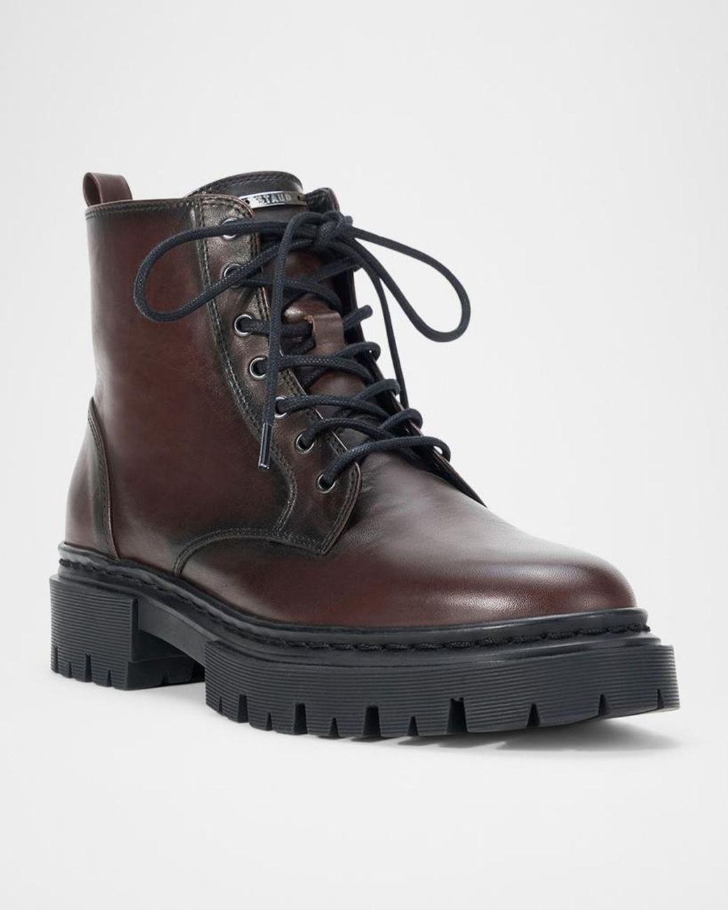 Staud Brown Henry Leather Combat Boots