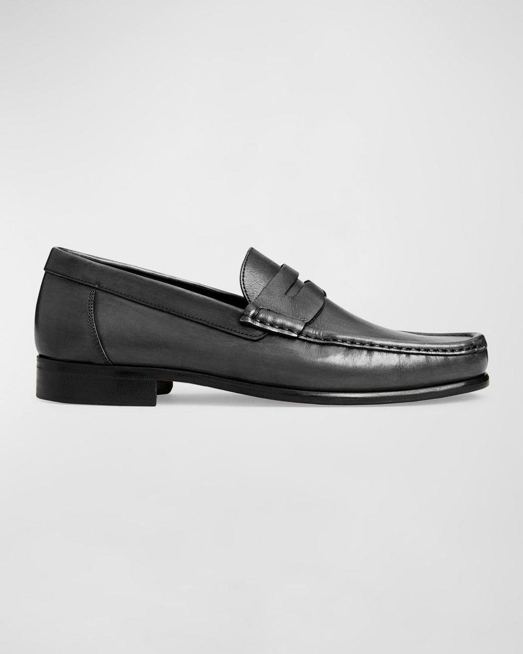 Bruno Magli Tonio Leather Moccasin Penny Loafers in Black for Men | Lyst