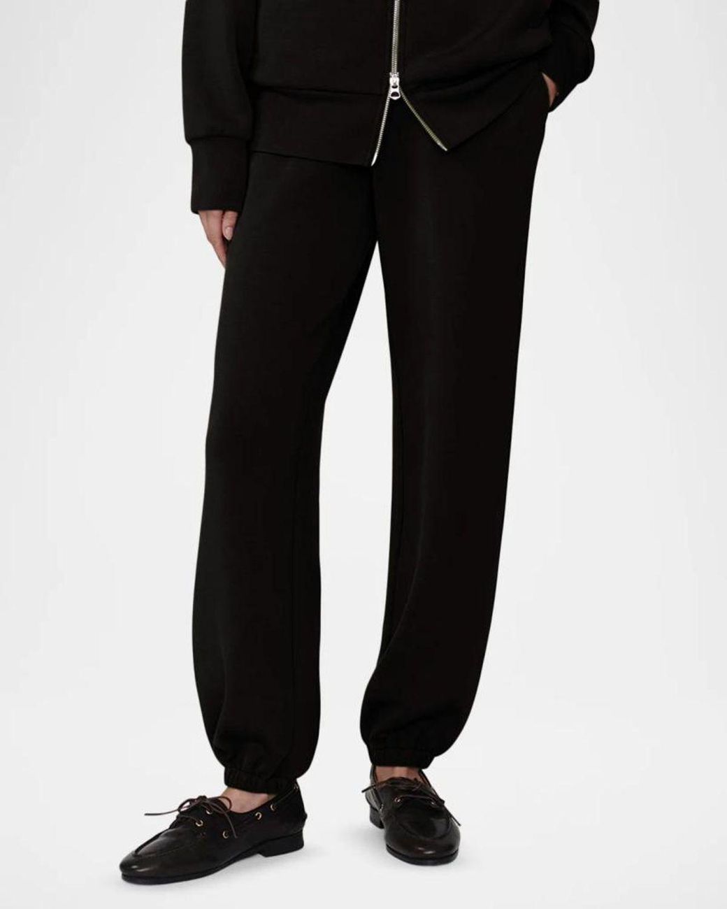 Varley Black The Classic Cuff Pants
