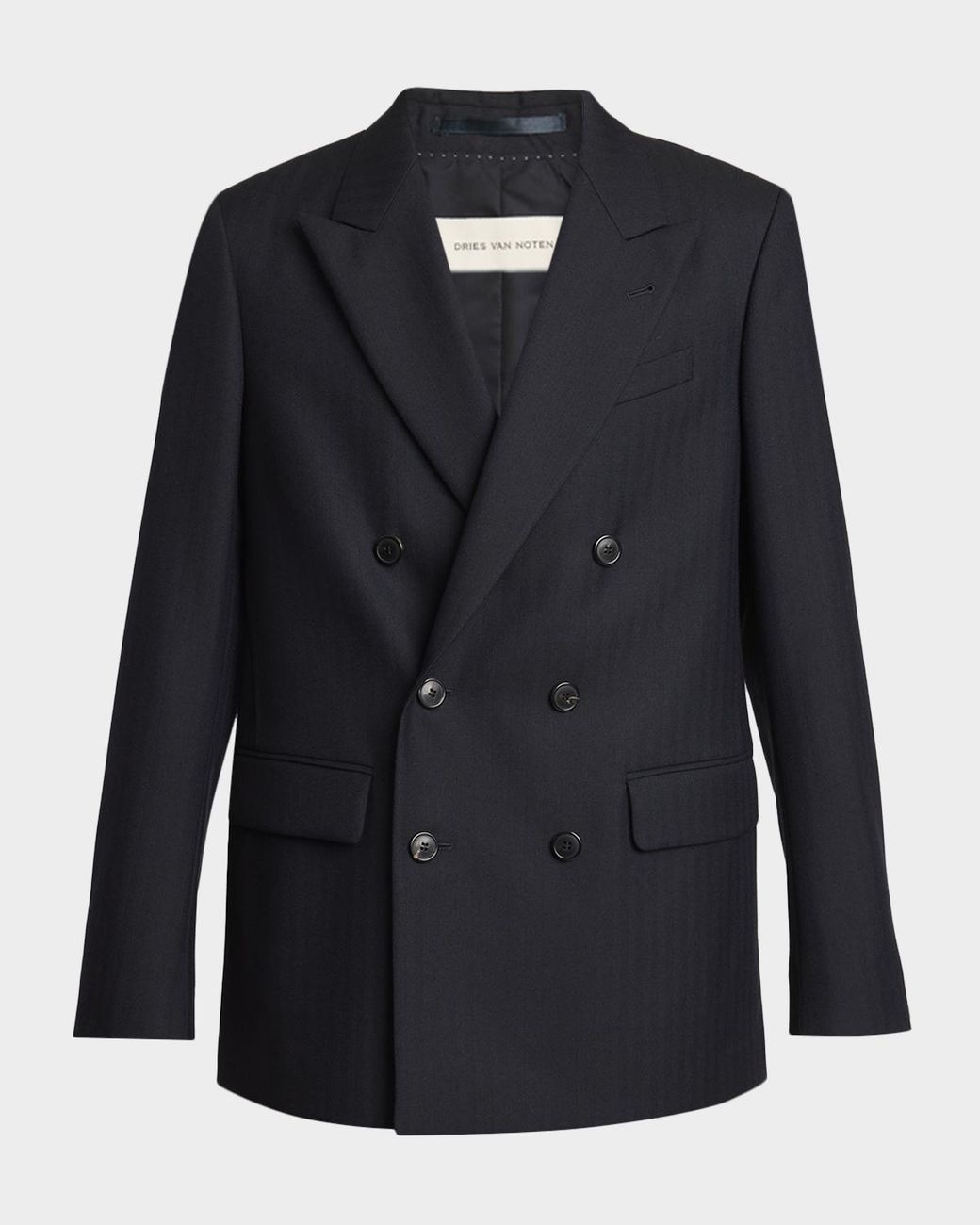 Dries Van Noten Blue Apos;S Buforden Double-Breasted Wool Jacket for men