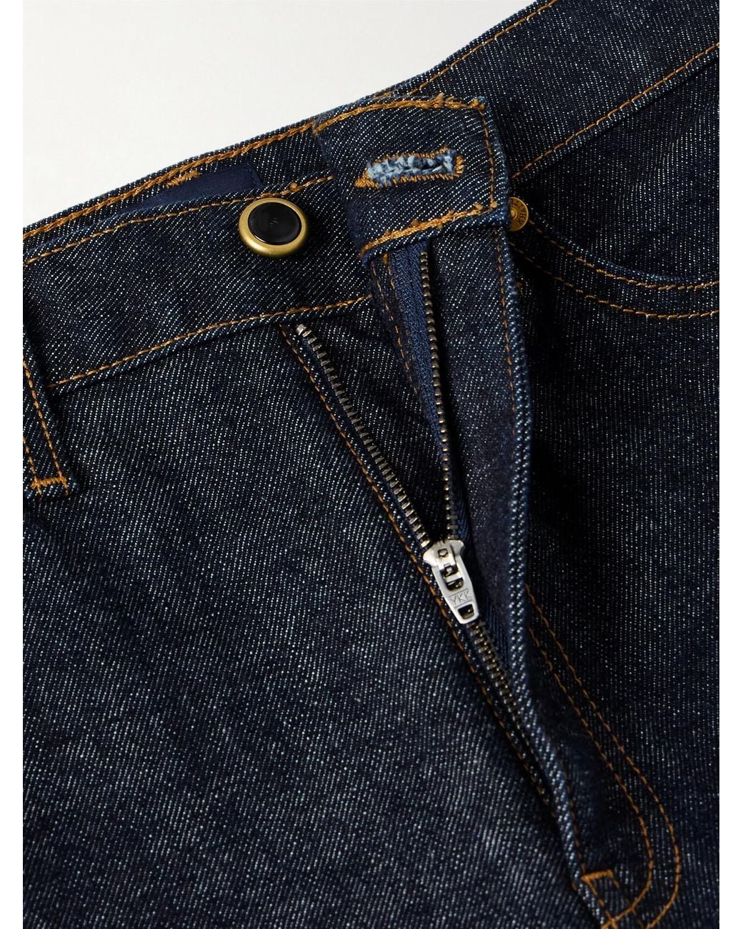 Khaite Blue Abigail High-Rise Straight-Leg Jeans